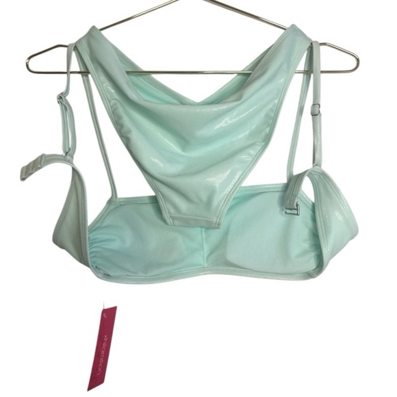 Xhilaration Mint Green Bikini Set Top Size Medium Bottom Size Small - Picture 6 of 6